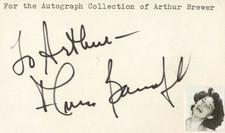 ANNE BANCROFT - INSCRIBED CARD SIGNED