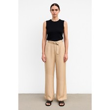 Gucci Vintage Silk Trousers Beige Belted Tom Ford 70s Zamasport Archive 1990s