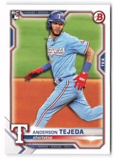 2021 Bowman #33 Anderson Tejeda Rookie Texas Rangers