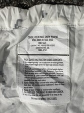 USMC Snow Marpat Field Pack Cover Experimental Validation NSN 8465-01-560-8100