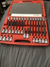 Torx Bit 32 Pce Large Set In Sizes T20 To T70 Short Medium Long 1/2” Drive
