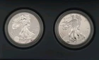 2013-W AMERICAN SILVER EAGLE 2 Coin Uncirculated Set - Reverse Proof & Enhanced