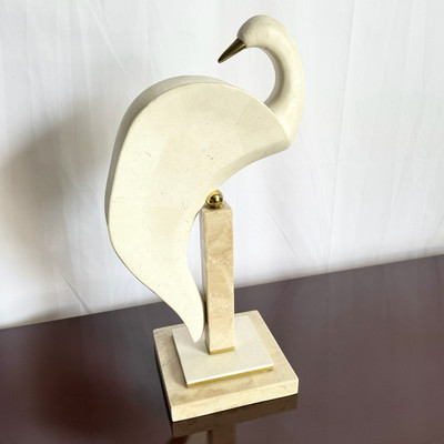 #ad #ad Postmodern Tessellated Stone and Brass Mainland Smith Bird Sculpture $393.75