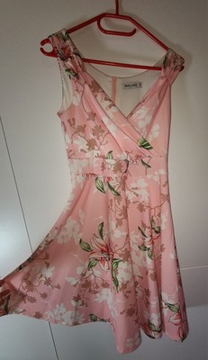 Grace Karin Rockabilly Petticoat Kleid, rosa, Gr. M