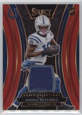 2024 Panini Select Draft Selection Memorabilia Red Prizm Adonai Mitchell 1e7l