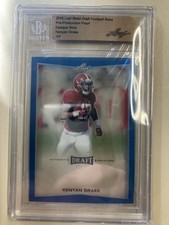 2016 Leaf Metal Draft Kenyan Drake Opaque Blue Pre-Production Proof 1/1