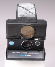 POLAROID SX-70 SE SONAR ONE STEP BLUE BUTTON FILM TESTED WORKING 12