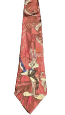 Master-Man Brand Looney Tunes Bugs Bunny Presenting Award Hand Made Necktie