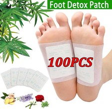100PCS Detox Foot Patches Pads Body Toxins Feet Slimming Deep Cleansing Herbal