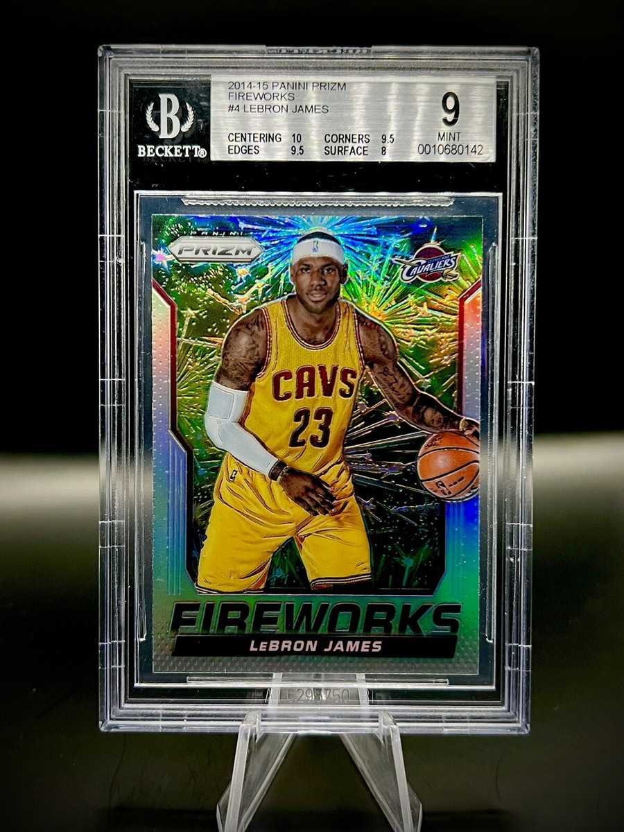 ?2014-15 Panini Prizm Fireworks Silver Holo Prizm Lebron James #4 