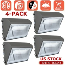 LED Wall Pack Lights 150W Commercial Outdoor Security Area FLood Lighting 4 Pack