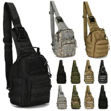 Tactical Crossbody Military EDC Shoulder Bag Chest Pack Camping Hiking Backpack