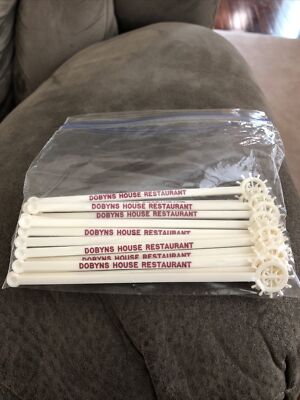 VTG Set of 14 Drink Stirrers Swizzle Sticks Dobyns House Restaurant.