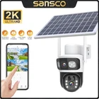 2K Solar Wireless Security Camera 4MP WiFi PTZ Dual Lens 2Way Audio Surveillance