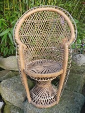 Fauteuil Rotin Emmanuelle Meuble Mobilier de Poupée Ours Peluche 46,5cm haut