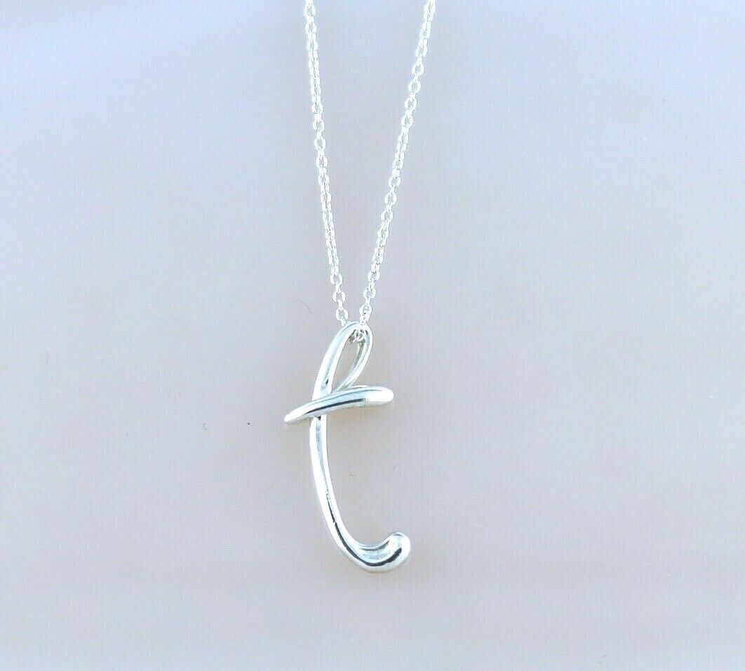 Tiffany & Co. Elsa Peretti Sterling Silver Alphabet Letter T