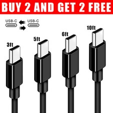 3/6/10Ft Fast Charger Type C USB-C Cable Cord For Samsung Galaxy S10 S9 S8 Note8