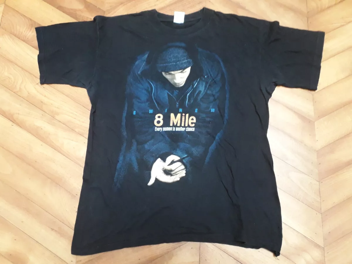 EMINEM 8 Mile Vintage 2002 T Shirt Black L Hip Hop Rap Tee 50 Cent D12 Promo LP