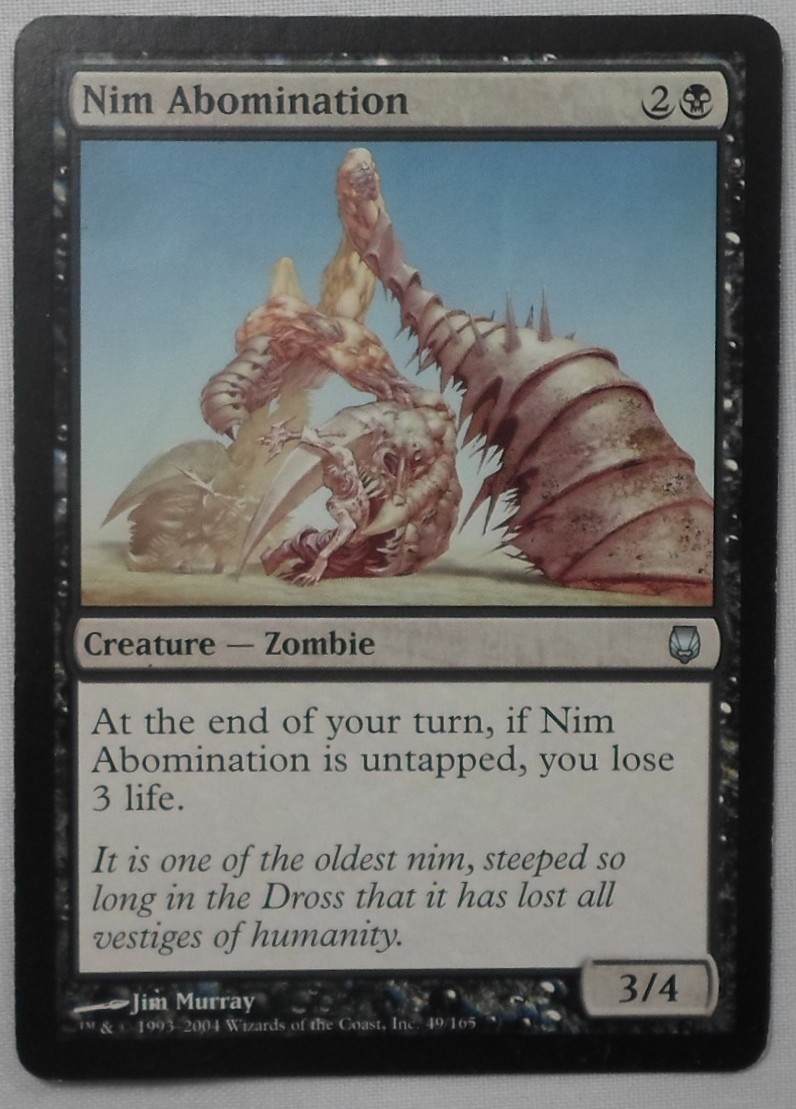 MAGIC THE GATHERING MTG 2004 DARKSTEEL BLACK NIM ABOMINATION CREATURE ...