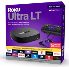 Roku Ultra LT (2023) HD/4K/HDR Dolby Vision Quad-Core Streaming Player with HDMI