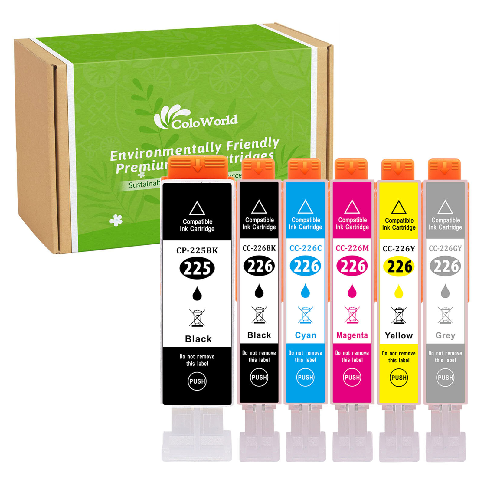 6PK PGI225XL CLI226XL Ink w/ Gray For Canon Pixma MG8120 MG8220