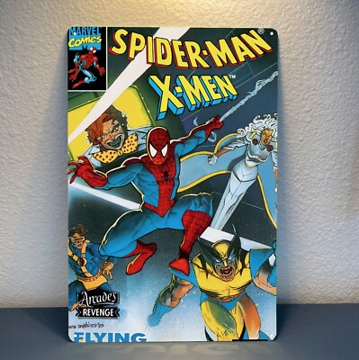 Spider-Man X-Men Videospiel Metall Poster - Sega Genesis Blechschild (8 x 12 ...