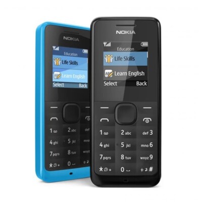Nokia 105 - Black blue red Single card (Unlocked) Cellular Phone