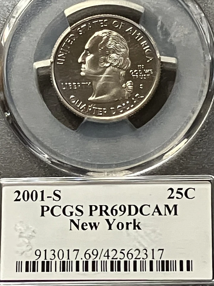 2001 S Proof New York Quarter PCGS PR69DCAM - Image 2 of 2