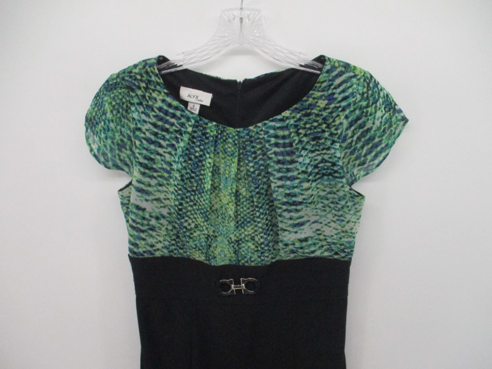 Abito Alyx Limited taglia 6 manica ad aletta girocollo chiusura zip impero vita foderato