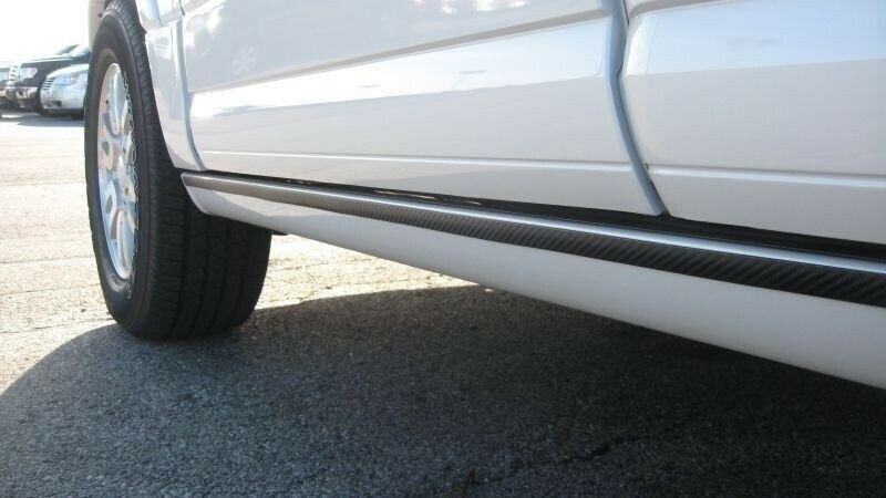 FITS MASERATI BLACK CARBON FIBER 2PC ROCKER PANEL SIDE SKIRTS TRIM MOLDING SET