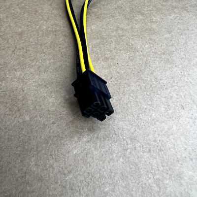 Black and Yellow Molex (2x) to PCIe 6 pin