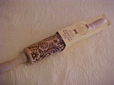 Mrs. Anderson's Baking Paisley Rolling Pin Wooden NIB