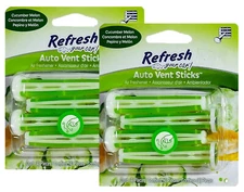 Refresh Your Car! Best Car Air Freshener Vent Sticks, Cucumber Melon, 2 Packs