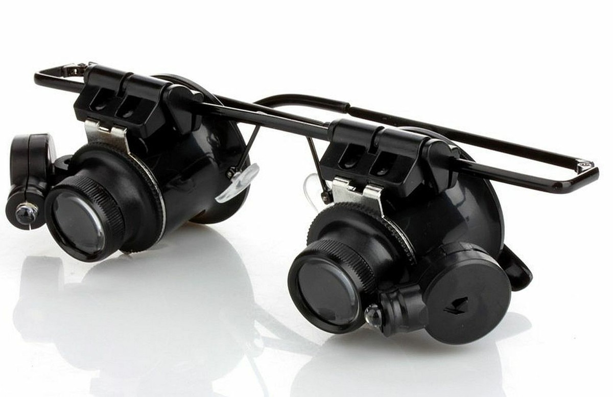 万華鏡ページ 2.5X-25X Multi-Power Double LED Magnifier Eye Glasses For