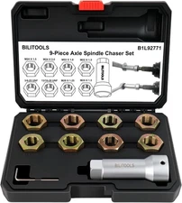 BILITOOLS 10-Piece Axle Spindle Thread Chaser Set Thread Rethreading Restorer T