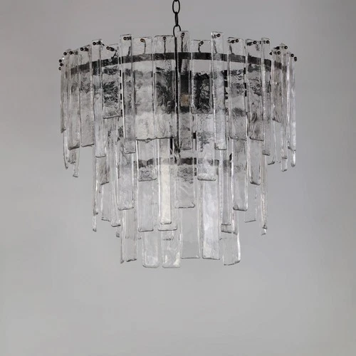 Dark Bronze Nine Light Pendant from the Warren Collection - Picture 2 of 4