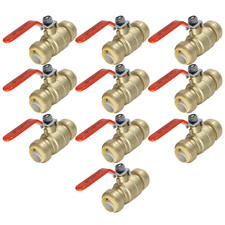 10 Pack XFITING 1" Push Fit Ball Valve New! Full Port, Lead Free Brass