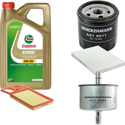 Inspektionspaket Castrol EDGE Titanium 5W-30 LL 5L für VW Lupo 1.4 16V 1.6
