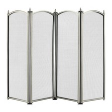 Mansion Pewter 4-Fold Fire Screen - 64cm