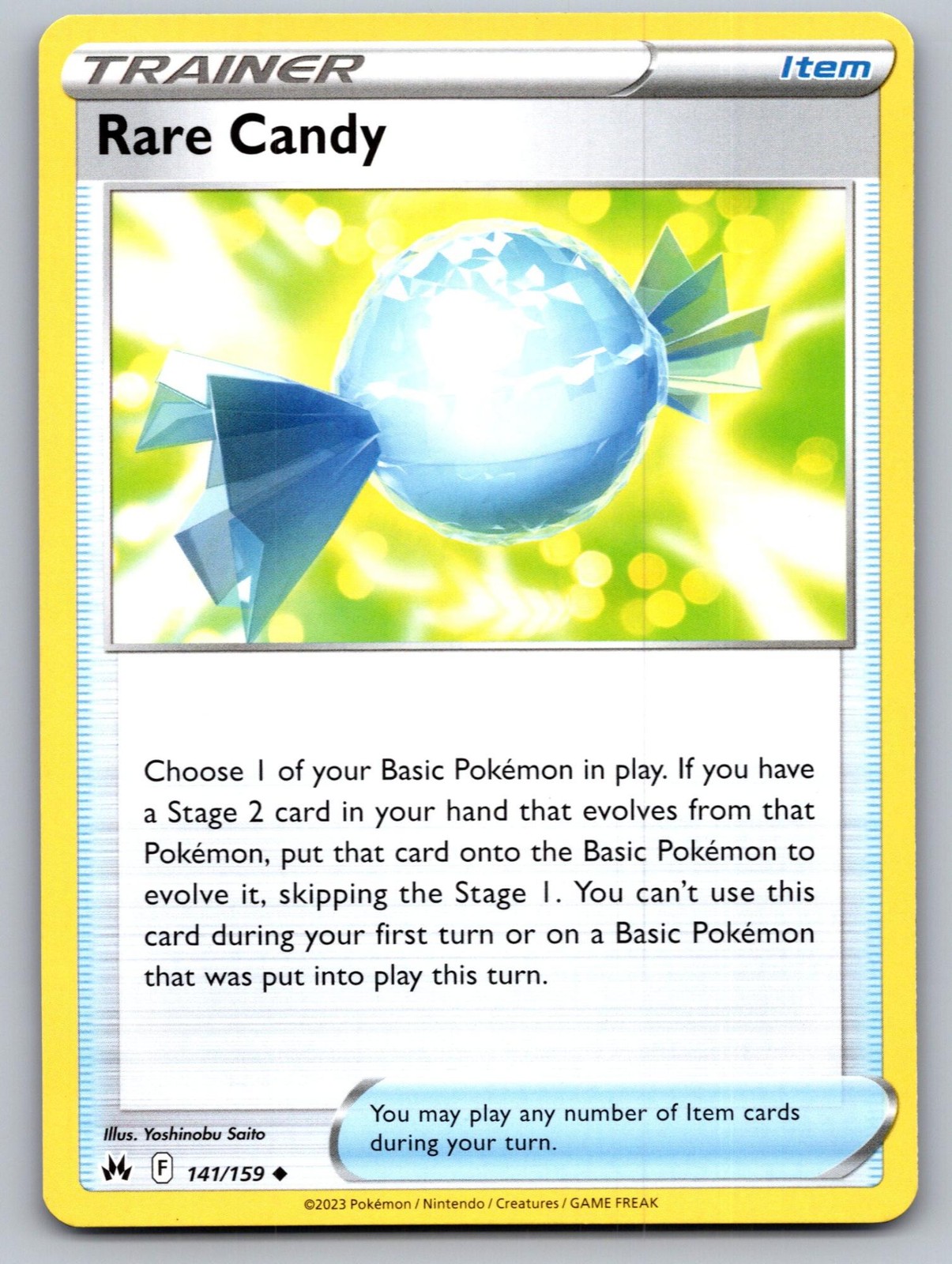 Rare Candy 141/159 Uncommon Crown Zenith Pokemon Near Mint