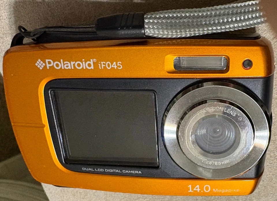 Polaroid iF045 Dual LCD Digital Camera – 14.0 MP – Orange – Tested - Image 3 of 4