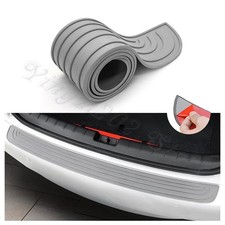 Gray Rear Bumper Protector Trim Cover Rubber Trunk Sill Plate Cover Pad Guard Gray Rear Bumper Protector Trim Cover Rubber Trunk Sill Plate Cover Pad Guard