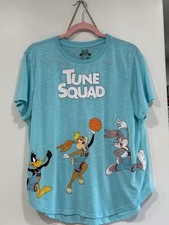 SPACE JAM Junior XXL 19 Tune Squad Bugs Bunny Taz Daffy Duck SS T Shirt NWOT 