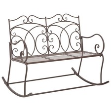 Banc de Jardin 104 cm Fer Mobilier Meuble Canapé Terrasse Balcon Parc vidaXL