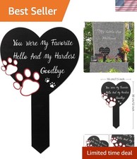 Elegant Metal Pet Memorial Grave Marker - Heartfelt Remembrance Sign for Gardens