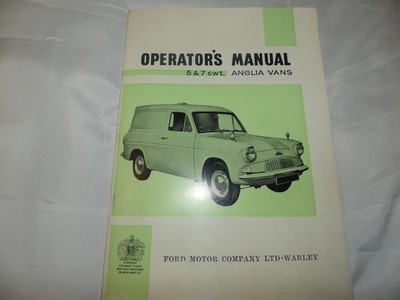 Ford Anglia Transporter Betriebsanleitung 1964 in super gepflegtem Zustand