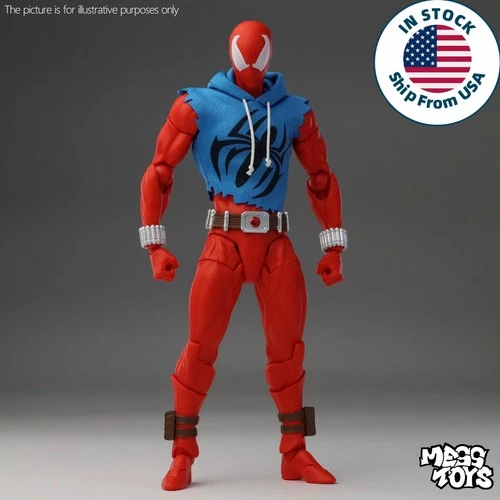 Hot-New Mess Toys Scarlet Hero Spider-Man Blue Suit 1/12 Action Figure US STOCK - product listing photo