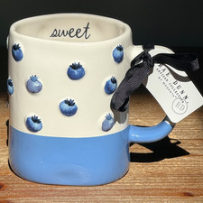 Rae Dunn SWEET Summer Blueberry Coffee Mug Ne...