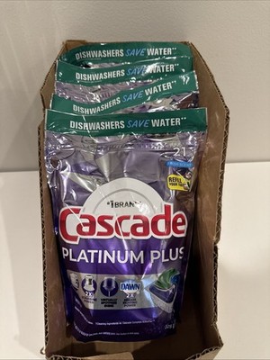 Cascade Platinum Plus ActionPacs Dishwasher Detergent 21 Count Spotless Shine