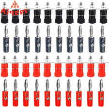 Image of 20 Pairs 4 Mm Banana Plug Socket Connector Set, Nickel Plated Banana Plug and Bi